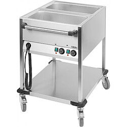 Casselin Chariot bain-marie à eau 2 x GN 1/1 CCBM2V