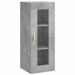 Maison Chic Armoire murale,Meuble de Rangement pour salon,cuisine gris béton 34,5x34x90 cm -MN99843