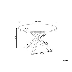 Avis Beliani Table de jardin Céramique Gris MALETTO