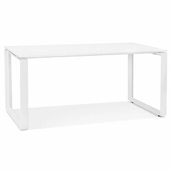 Paris Prix Bureau Design Abigano 160cm Blanc 