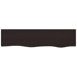 Avis vidaXL Étagère murale marron foncé 80x20x2 cm bois chêne massif traité