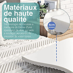 Avis Pursens Surmatelas mousse mémoire de forme 13 zones - 140x190x5cm