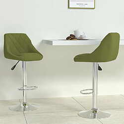 vidaXL Tabourets de bar lot de 2 vert clair velours