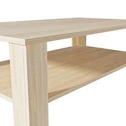 Avis vidaXL Table basse bois d'ingénierie 100x59x42 cm chêne