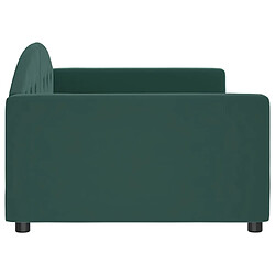 Avis vidaXL Lit de repos sans matelas vert foncé 100x200 cm velours