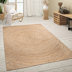 Paco-Home Tapis De Salon Poil Ras Fait Main Motif Nature Abstrait Moderne Beige 