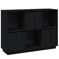 vidaXL Buffet noir 110,5x35x80 cm bois massif de pin