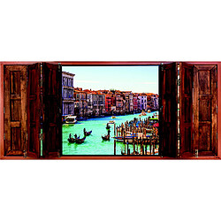 AG ART Poster Thème Window Venice - 202 x 90 cm
