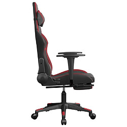 Acheter Maison Chic Chaise de jeu, Chaise gaming avec repose-pied, Fauteuil gamer,Chaise de Bureau Noir/rouge bordeaux Similicuir -GKD24199