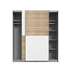 Avis FINLANDEK Armoire de chambre ULOS style contemporain decor chene et blanc - L 170,3 cm