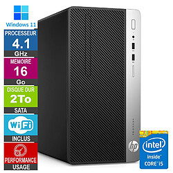 PC HP ProDesk 400 G5 MT i5-8500 4.10GHz 16Go/2To Wifi W11 · Reconditionné 