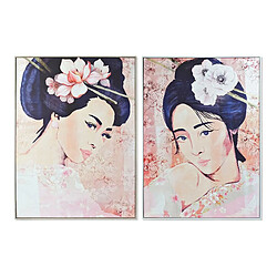 Cadre DKD Home Decor CU-179961 Toile Geisha Oriental (103,5 x 4,5 x 144 cm) (2 Unités) 