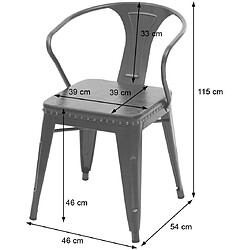 Decoshop26 4x chaises de salle à manger cuisine en synthétique et métal style industrielle marron noir CDS04551 pas cher