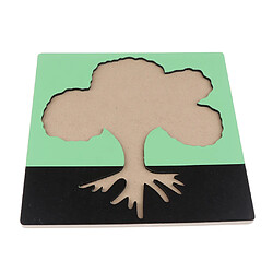 Montessori Animaux en bois Plant Jigsaw Puzzle Panel Enfants Jouets bébé Arbre pas cher