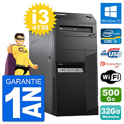 PC Tour Lenovo ThinkCentre M83 i3-4130 RAM 32Go Disque Dur 500Go Windows 10 Wifi - Occasion