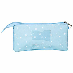 Trousse Fourre-Tout Triple Frozen 22,5 x 2 x 11,5 cm Bleu