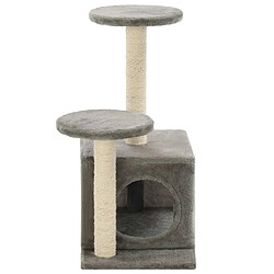 Arbre à chat avec griffoirs,niche pour chat en sisal 60 cm Gris -MN51218 pas cher