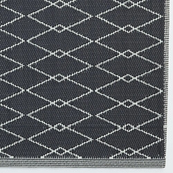 Avis Aubry Gaspard Tapis d'extérieur en polypropylène 120 x 180 cm Losanges - Noir.