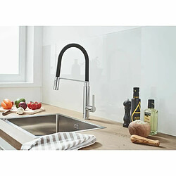 GROHE - Robinet de cuisine évier Feel, robinet avec douchette extractible, bec en forme de U, inverseur 2 jets, 31489000