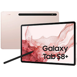 Tablette Samsung Galaxy Tab S8+ 5G 12,4" Qualcomm Snapdragon 8 Gen 1 8 GB RAM 128 GB Rose Samsung Galaxy Tab S8+ 5G SM-X806B LTE 128 Go 31,5 cm (12.4") Qualcomm Snapdragon 8 Go Wi-Fi 6 (802.11ax) Android 12 Rose doré