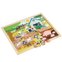 Educo Puzzle en Bois - Puzzle Together - au zoo pour enfants - jeu Montessori 