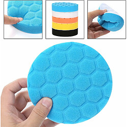 Elixir 5Pcs 125mm Tampons de Polissage pour Voiture, Hex Logic Polissage Pad éponge de Polissage, Tampons à polir Kit pour éponges de perceuse, Kit de Polissage de perceuse