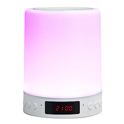 ComfortXL Enceinte bluetooth avec réveil lumineux multicolore et lampe de bureau led contrôle tactile 