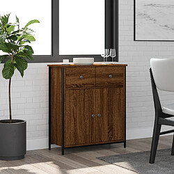 vidaXL Buffet chêne marron 70x30x80 cm bois d'ingénierie