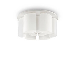 Ideal Lux Plafonnier affleurant à 9 ampoules blanc, E27