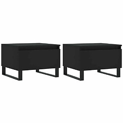 Maison Chic Lot de 2 Tables basses,Table Console pour salon noir 50x46x35 cm bois d'ingénierie -MN47468