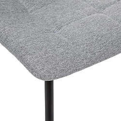 Acheter Toilinux Lot de 4 chaises Sirac effet velours - Gris clair