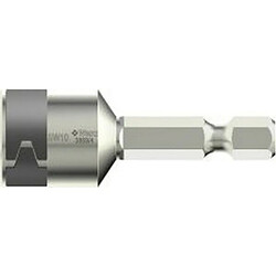 Wera Douille en acier inoxydable 1/4'', 50 mm long, métrique, Cote s/plats : 6 mm 