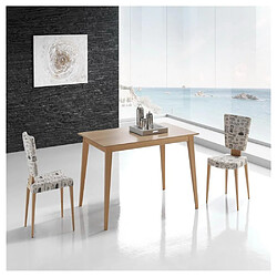 Inside 75 Table repas extensible NORDIC 8 couverts 160/230x90cm pieds bois plateau chêne naturel