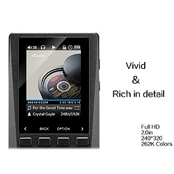 Universal Lecteur de musique numérique portable 32 Go X10 avec prise en charge de la haute résolution Sortie lumineuse Lecteur DSD MP3 sans perte avec puce Boîte en cuir | Lecteur MP3 | Lecteur de musique Agent Lecteur de musique(Le noir) pas cher