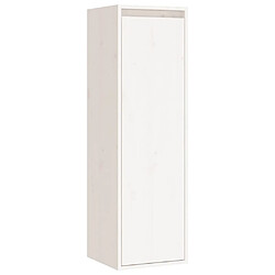 Avis Maison Chic Lot de 2 Armoires murales,Meuble de Rangement,Armoire Suspendue Blanc 30x30x100 cm Bois de pin massif -MN64966