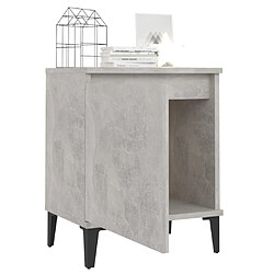 Acheter Maison Chic Lot de 2 Tables de chevet,Table de nuit,Table d'appoint pour salon pieds en métal - Gris béton 40x30x50 cm -MN13012