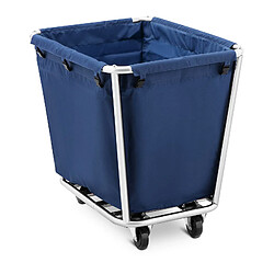 Helloshop26 Chariot à linge sale panier à sur roulettes (volume : 300 litres, 4 roulettes, cadre en acier inoxydable, sac en plastique (PVC)) 14_0004378 