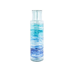 Vase en Verre Recyclé Romimex Bleu verre recyclé 15 x 55 x 15 cm 