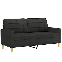 Acheter Maison Chic Canapé 2 places avec oreillers,Sofa de Salon,Canapé droit décoratifs noir 140 cm tissu -GKD852571