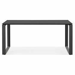 Paris Prix Bureau Design en Verre Abigano 160cm Noir