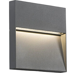 KNIGHTSBRIDGE Applique / guide LED carré - Gris, 230V IP44 4W