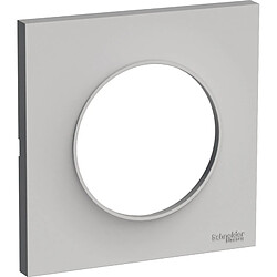 Schneider Electric Plaque de finition 1 poste Plaque de finition 1 poste entraxe 71mm gris Odace