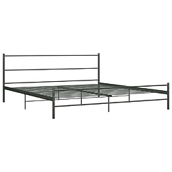 Maison Chic Lit adulte - Lit simple Cadre de lit,Structure du lit Contemporain Gris Métal 200 x 200 cm -MN28807