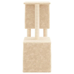 Arbre à chat avec griffoirs,niche pour chat en sisal Crème 86 cm -MN35522 pas cher