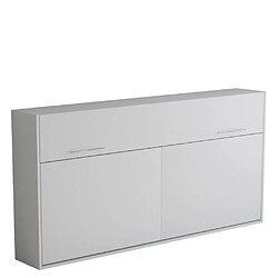 Inside 75 Armoire lit escamotable VERTIGO blanc mat couchage 90*200 cm