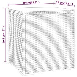 Acheter vidaXL Table d'appoint gris 40x37x40,5 cm poly rotin et verre trempé