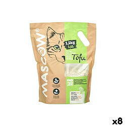 Mascow Sable pour chats 1,5 Kg Soja Blanc (8 Unités) 