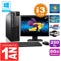 PC Lenovo M92p SFF Core I3-2120 Ram 8Go Disque 250 Go Wifi W7 Ecran 27" · Occasion 