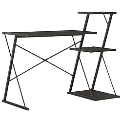 Maison Chic Bureau solide,Table de travail,Bureau d'ordinateur avec étagère Noir 116x50x93 cm -GKD53623