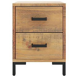 Avis Maison Chic Table de chevet, Table de Nuit, Meuble de rangement Marron 36x30x45 cm Bois de pin massif